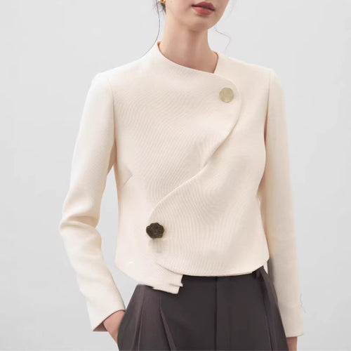 Damen Elegante cropped Blazerjacke mit asymmetrischem Schnitt Shop Nory