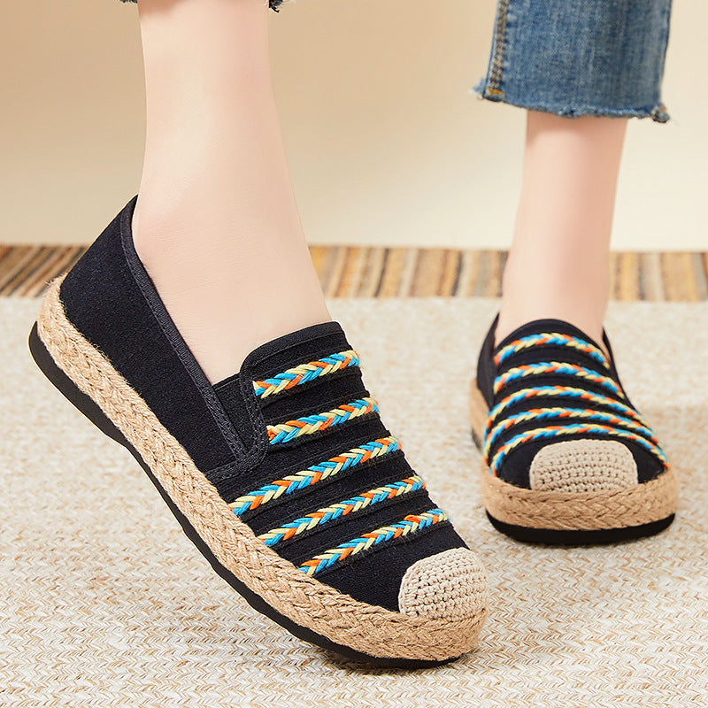 Damen Bequeme und modische Espadrilles mit flexibler Gummisohle