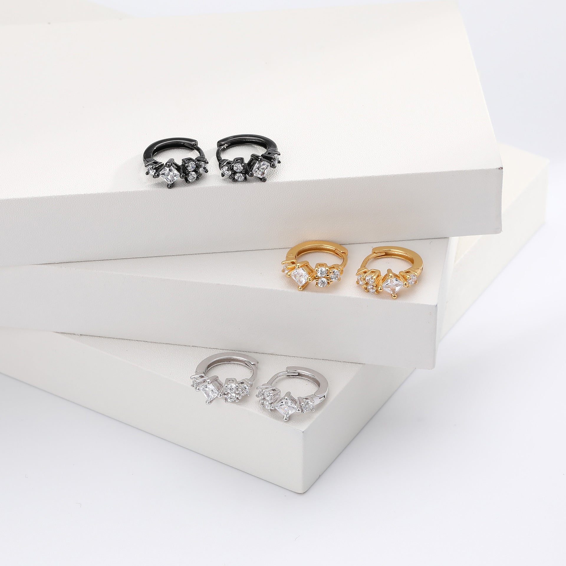 Damen Elegante Ohrringe mit funkelnden Zirkonia und hochwertigem 925 Sterling Silber Shop Nory