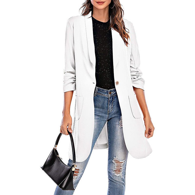 Damen Stretchiger Blazer mit modernem Schnitt und Taschen
