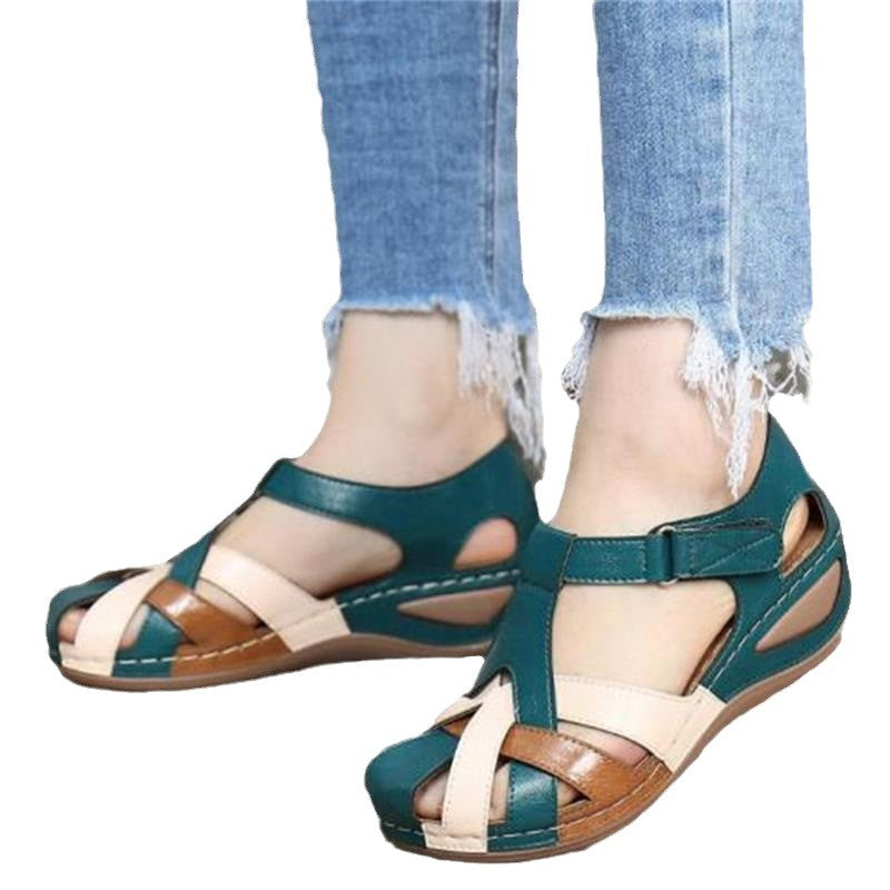 Damen Bequeme geschlossene Riemchensandalen mit verstellbarem Knöchelriemen und gepolsterter Komfortsohle Shop Nory