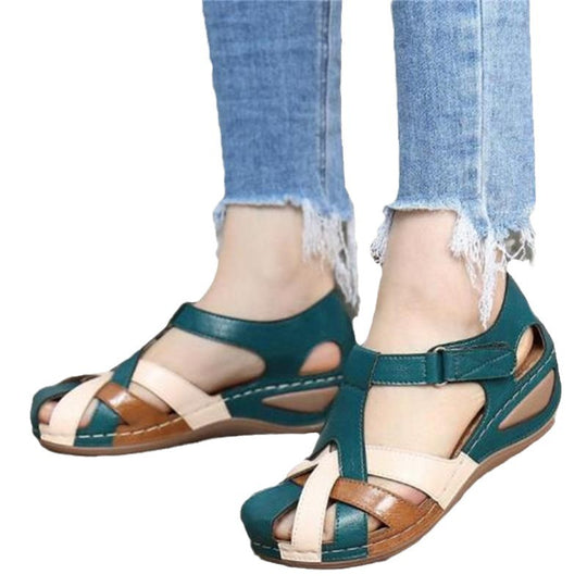 Damen Bequeme geschlossene Riemchensandalen mit verstellbarem Knöchelriemen und gepolsterter Komfortsohle Shop Nory