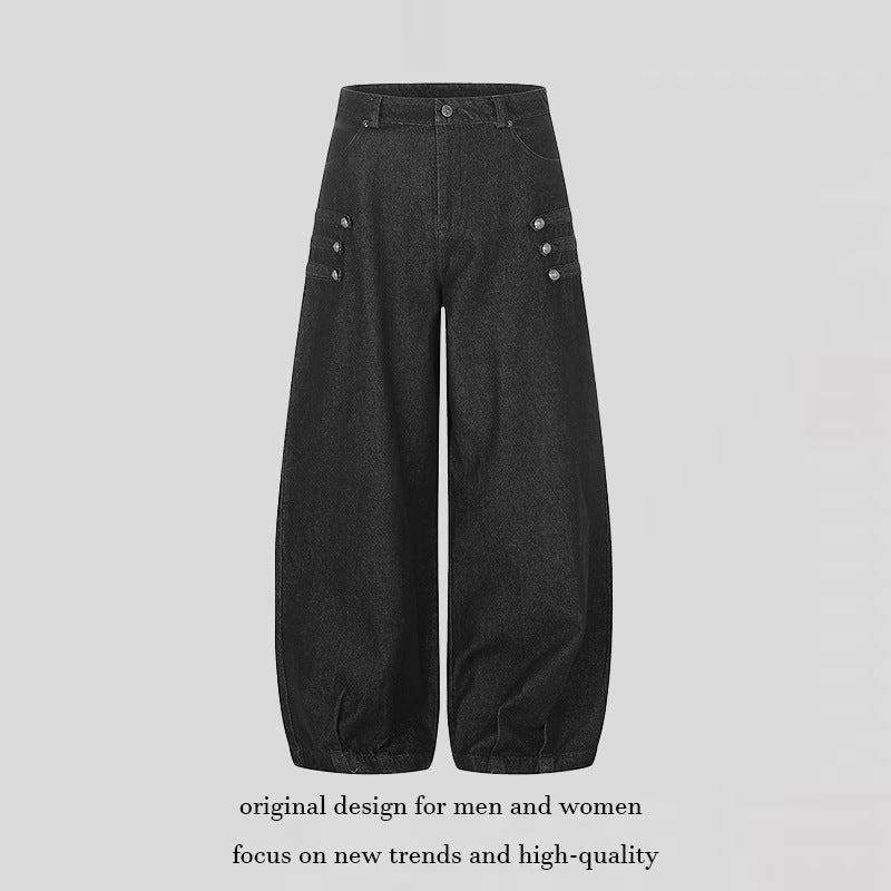 Damen Hochtaillierte Balloon-Culotte-Jeans mit elastischem Saum Shop Nory
