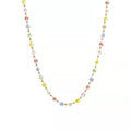 Damen farbenfrohe Gliederhalskette aus hochwertigem Glas Shop Nory