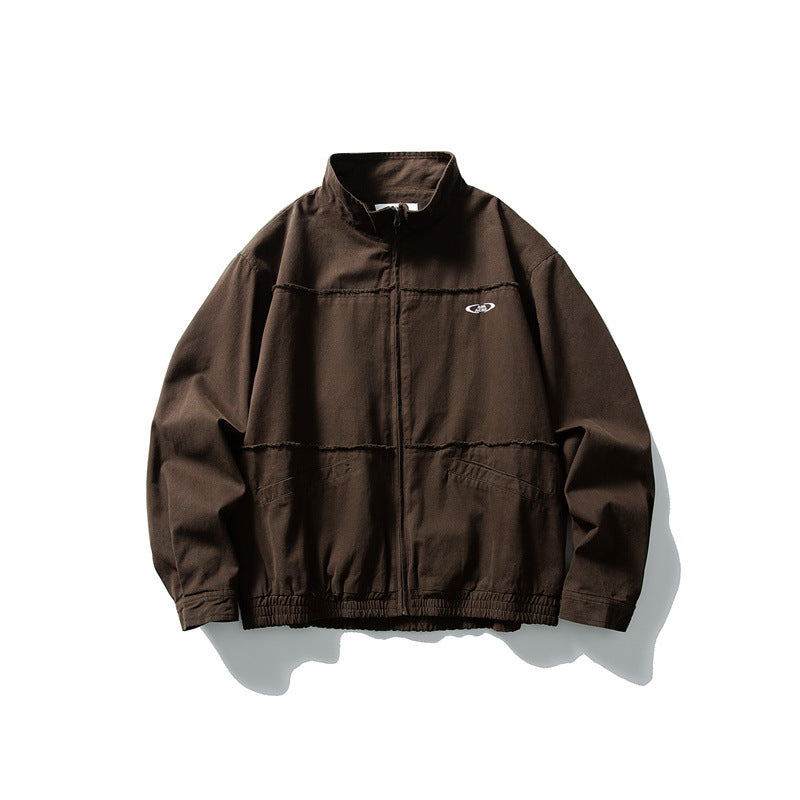 Unisex Boxy-Übergangsblouson mit Stehkragen, verdecktem Reißverschluss und elastischem Saum Shop Nory
