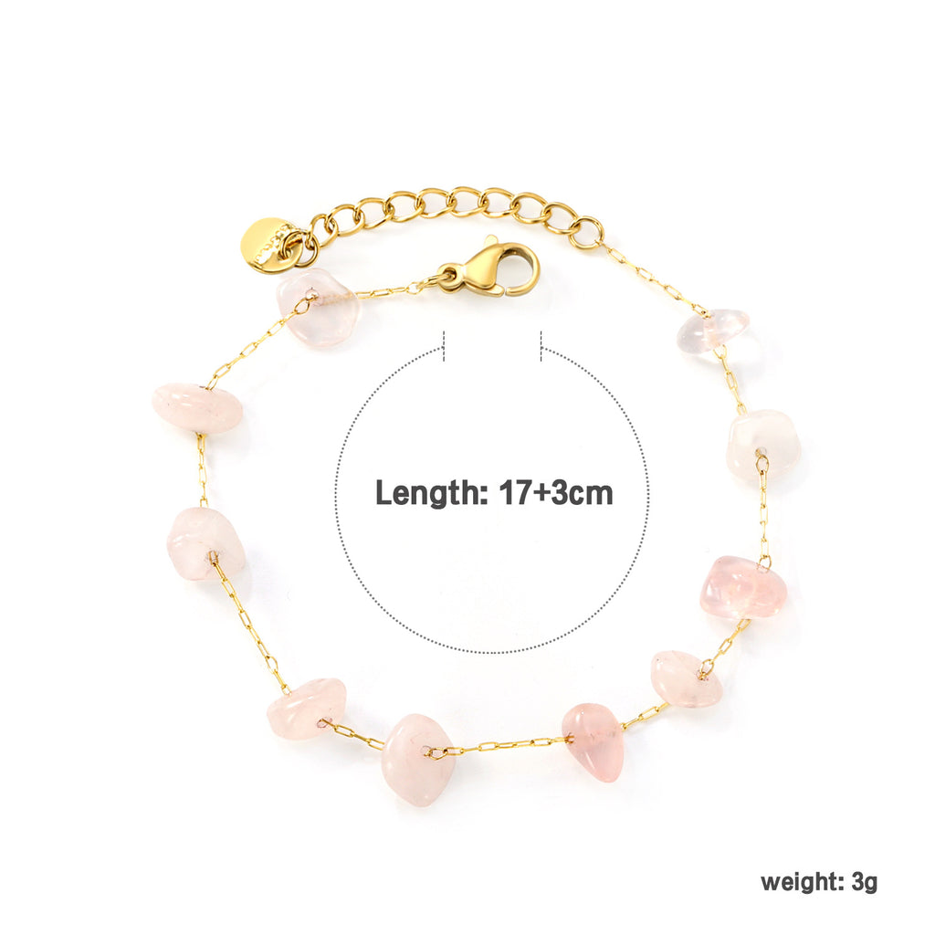 Damen Armband mit bunten Gewinnsteinen und exquisitem Goldbeschichtungsdesign Shop Nory