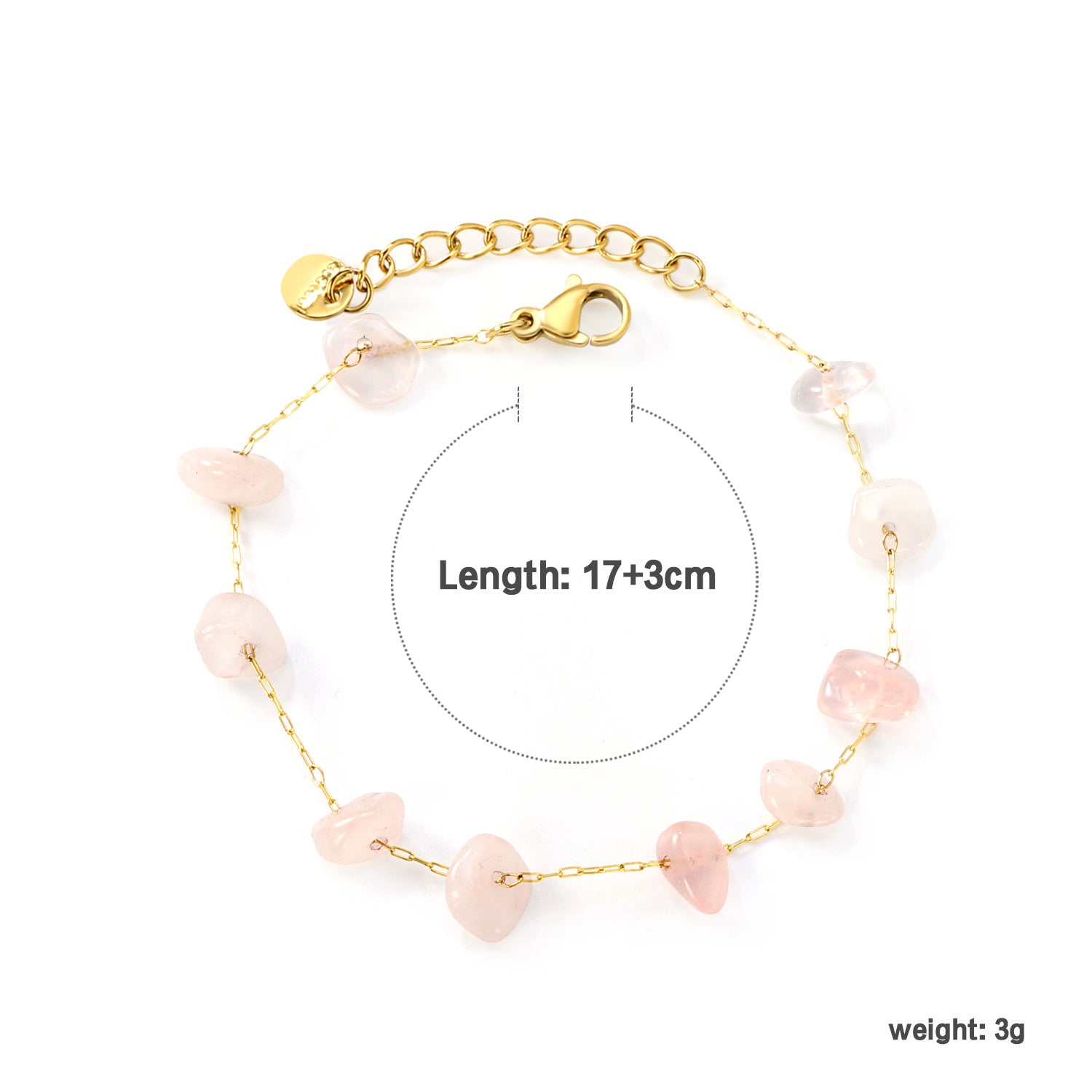 Damen Armband mit bunten Gewinnsteinen und exquisitem Goldbeschichtungsdesign Shop Nory