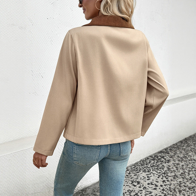 Damen Modische Utility-Jacke mit hohem Kragen Shop Nory