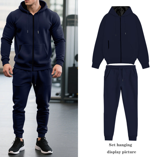 Herren nan zweiteiliges Performance Fleece Jogginganzug-Set mit Kapuzenjacke, verdecktem Reißverschluss und tapered Jogginghose Shop Nory