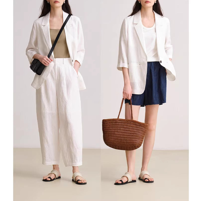 Damen Bequeme und elegante Leinenhose Shop Nory