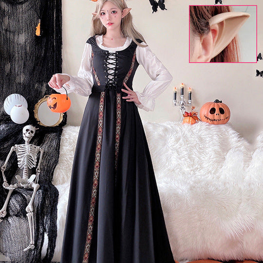 Damen Märchenhaftes Kostümkleid mit eleganter Schnürung und romantischen Details Shop Nory
