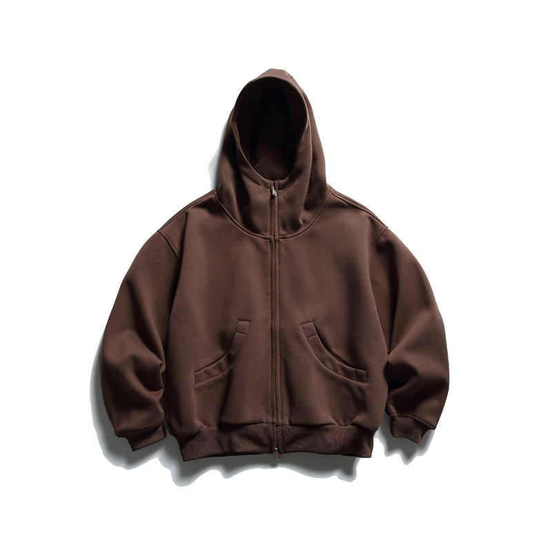 Unisex Oversize Zip-Hoodie mit hohem Kragen und Kängurutaschen Shop Nory