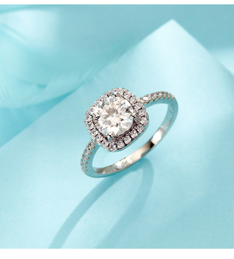 925 Sterlingsilber Moissanite Geometrische Ringe 925 Sterlingsilber Ringe GRA Zertifikat | Shop Nory
