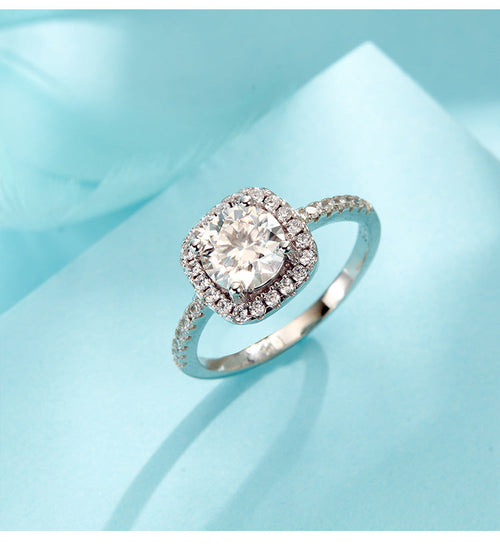 925 Sterlingsilber Moissanite Geometrische Ringe 925 Sterlingsilber Ringe GRA Zertifikat | Shop Nory