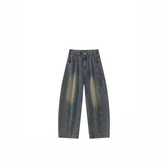 Damen Weitgeschnittene Jeans mit ausgefallenem Used-Look Shop Nory