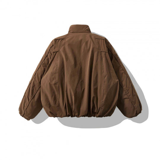 Unisex Weitgeschnittene wattierte Kurzjacke mit hohem Stehkragen und Elastiksäumen Shop Nory