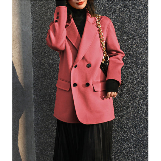 Damen Eleganter Langblazer mit doppelter Knopfleiste Shop Nory