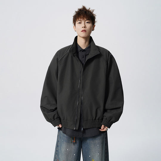 Unisex Oversized Windjacke mit Stehkragen und Raglanärmeln Shop Nory