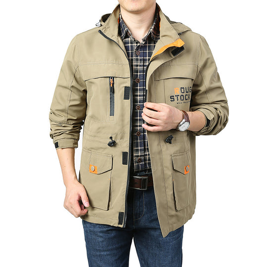 Herren Praktische Übergangsjacke mit mehreren Taschen Shop Nory