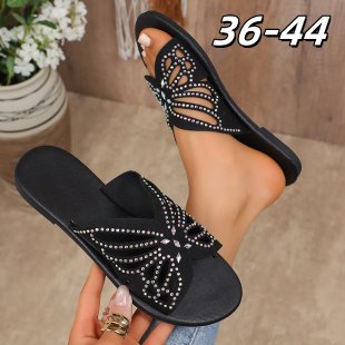 Damen Elegante Riemchen-Sandalen mit floralem Cut-Out-Design