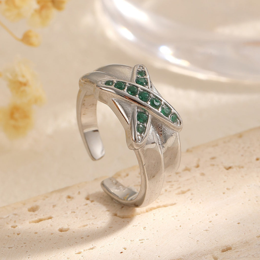 Damen Statement Ring mit funkelnden Zirkonia Shop Nory
