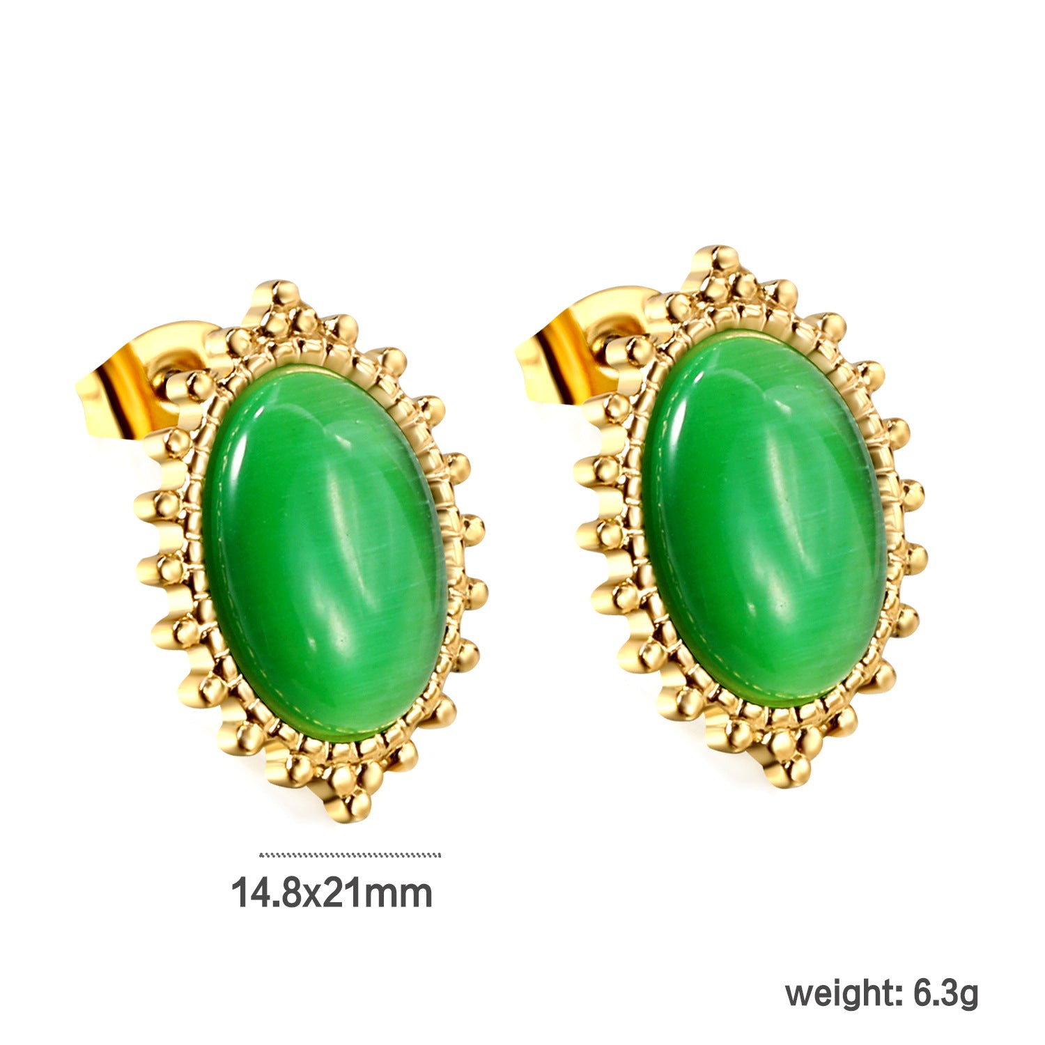 Damen Ohrhänger mit elegantem ovalem Design und funkelnden Zirkonia Shop Nory