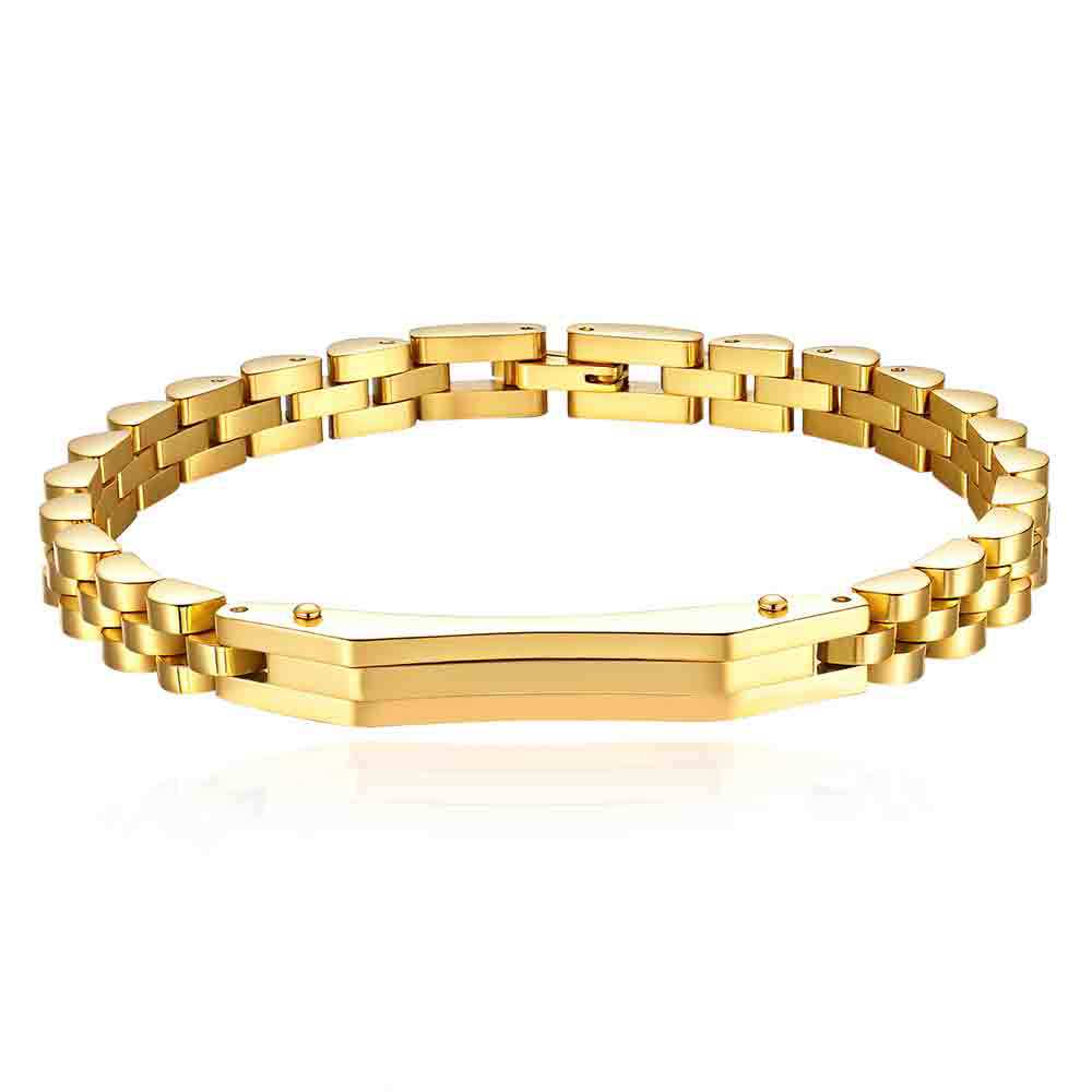 Damen Edelstahlarmband mit modernem Gliederdesign Shop Nory