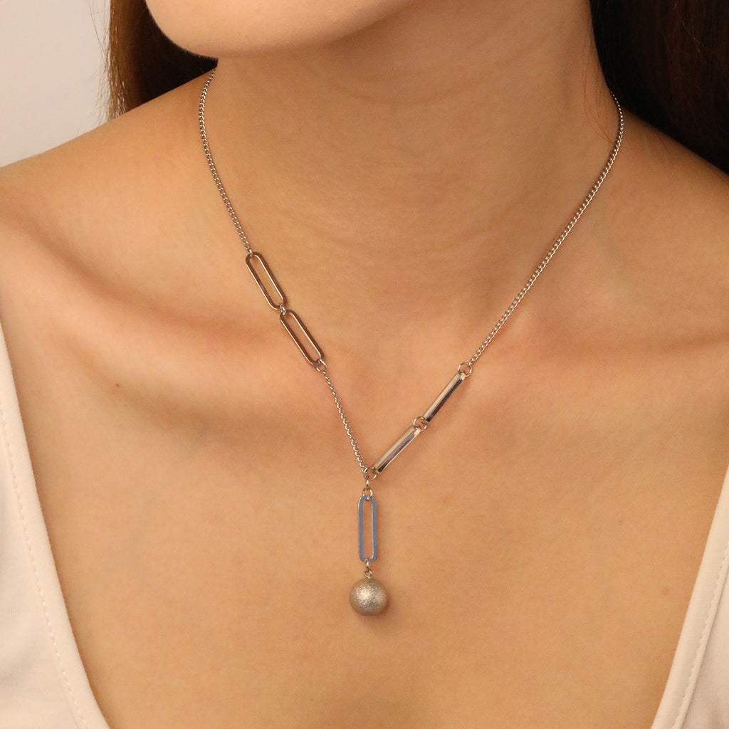 Damen modische Halskette mit verstellbarem Anhänger und eleganten Gliedern Shop Nory