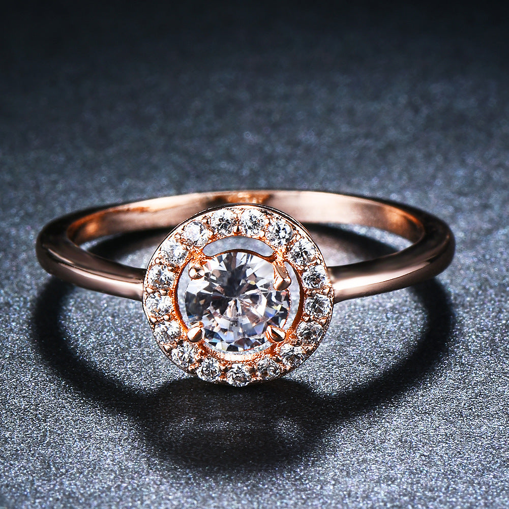 Damen Ring mit schimmerndem Opal und funkelnden Zirkoniastein-Verzierungen Shop Nory