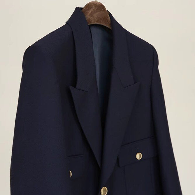 Damen Eleganter Doppelreiher Blazer Shop Nory