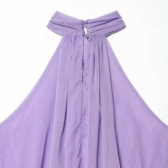Damen Haltertop mit eleganter Drapierung und hochwertigen Stoffen