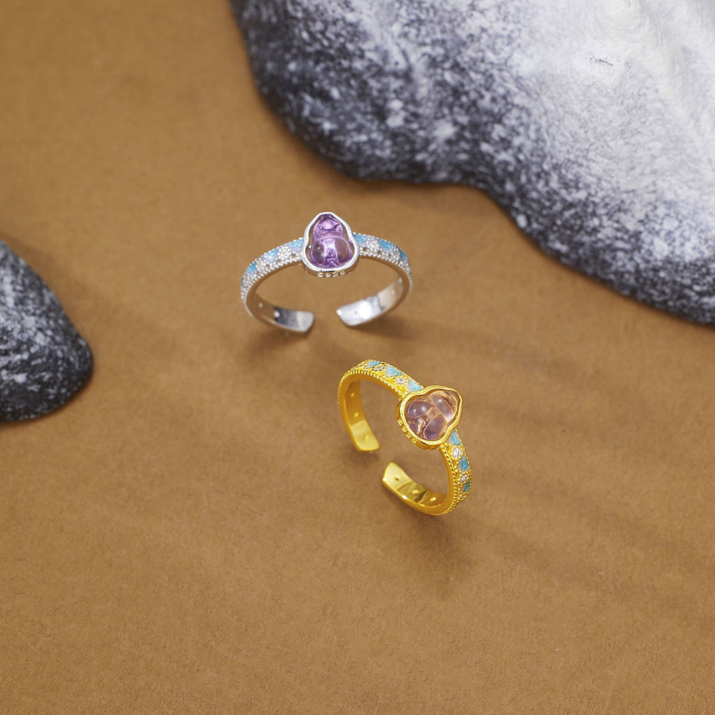Damen Ring mit elegantem Amethyst-Anhänger Shop Nory