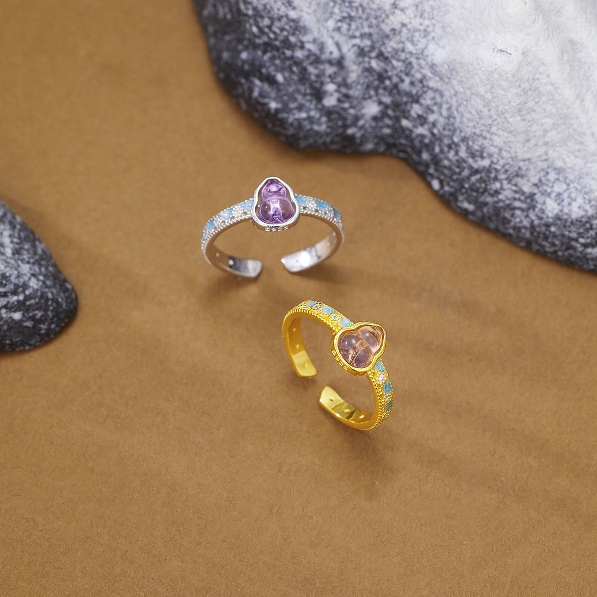 Damen Ring mit elegantem Amethyst-Anhänger Shop Nory