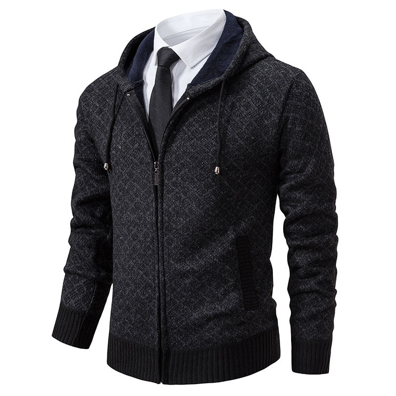 Herren modische Sweatjacke mit Kapuze und elegantem Muster