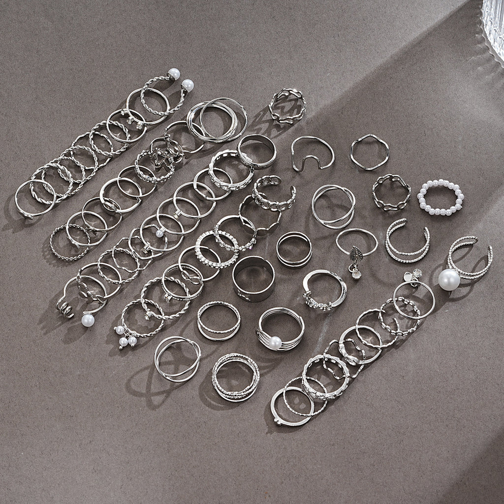 Damen einzigartiges Ring-Set mit vielseitigen Designs und handgefertigten Details Shop Nory