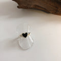 Damen Schmuckring mit herzförmigem Onyx Shop Nory