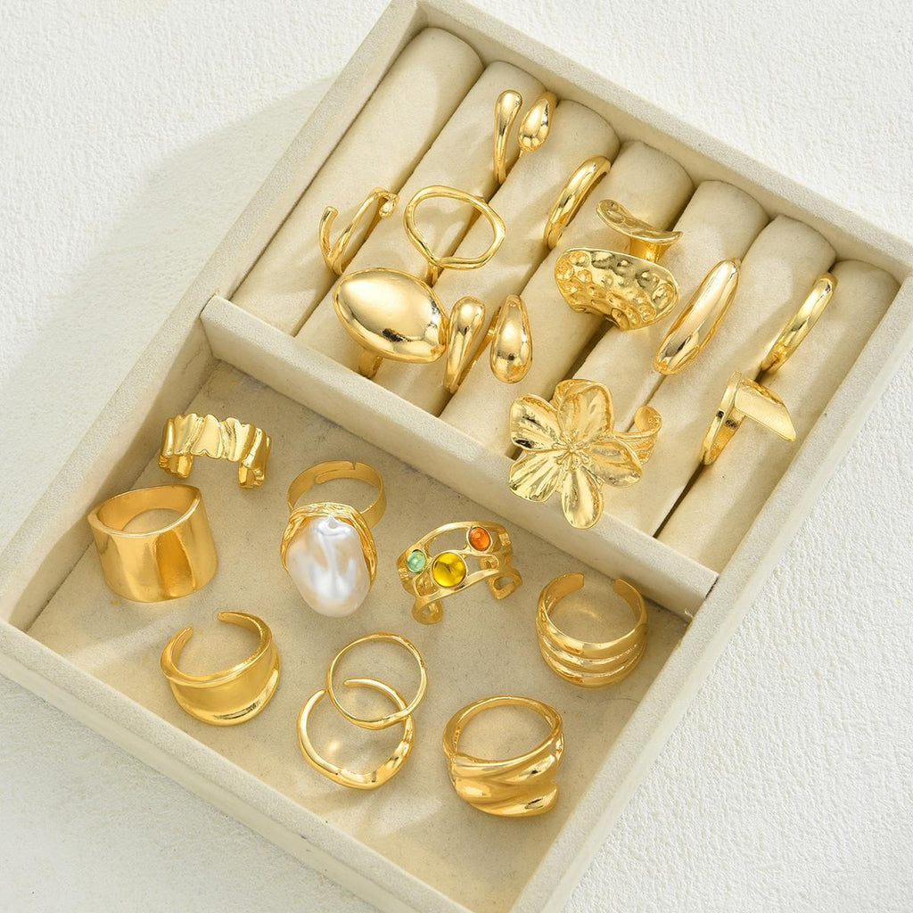 Damen Ring-Set mit kunstvollen und variierenden Designs Shop Nory