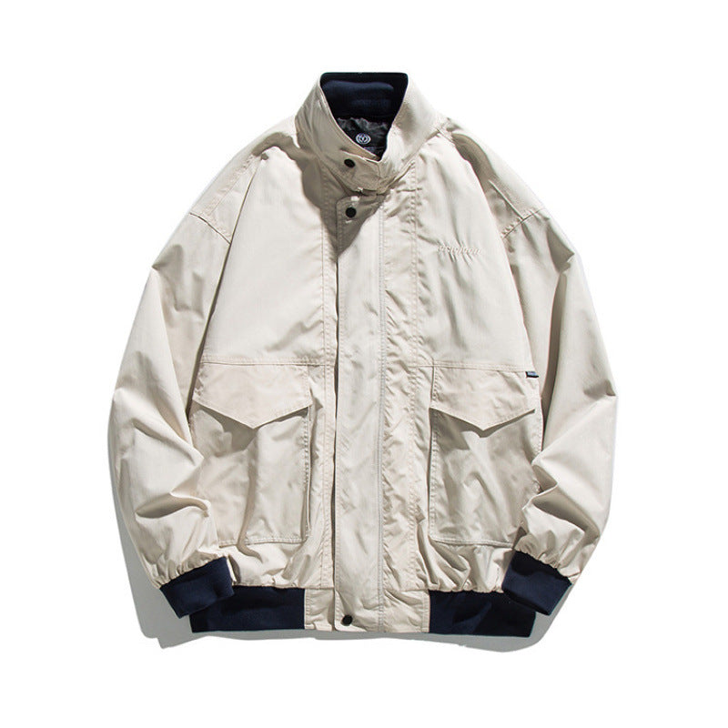 Herren Boxy-Bomberjacke im Utility-Stil mit hohem Stehkragen und aufgesetzten Klappen Shop Nory