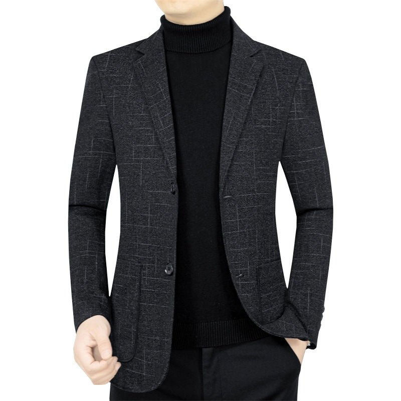 Herren Slim-Fit Sakko aus Wollmischung mit dezentem Karomuster Shop Nory