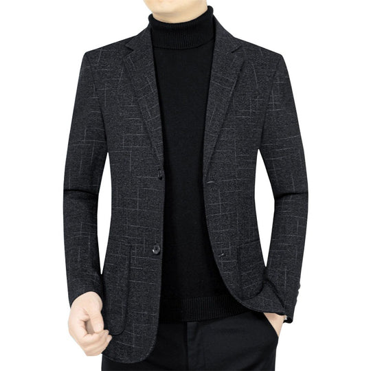 Herren Slim-Fit Sakko aus Wollmischung mit dezentem Karomuster Shop Nory