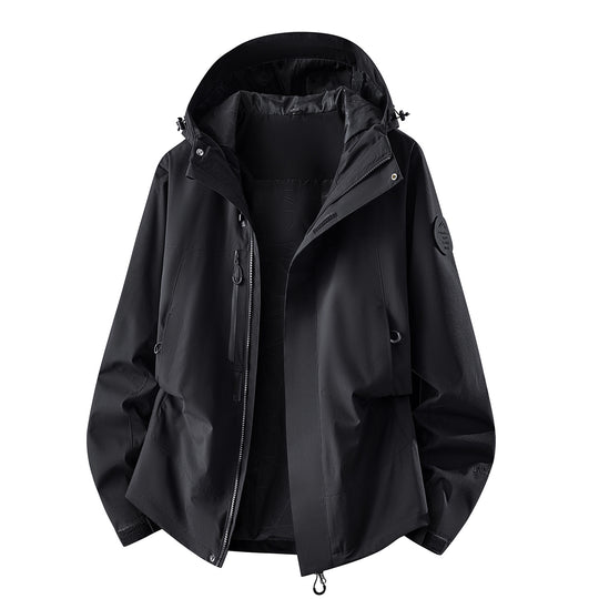 Herren wasserdichte Outdoorjacke mit abnehmbarer Fleece-Innenjacke Shop Nory