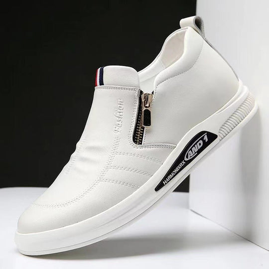 Herren Elegante und komfortable Leder-Slipper mit Reißverschluss