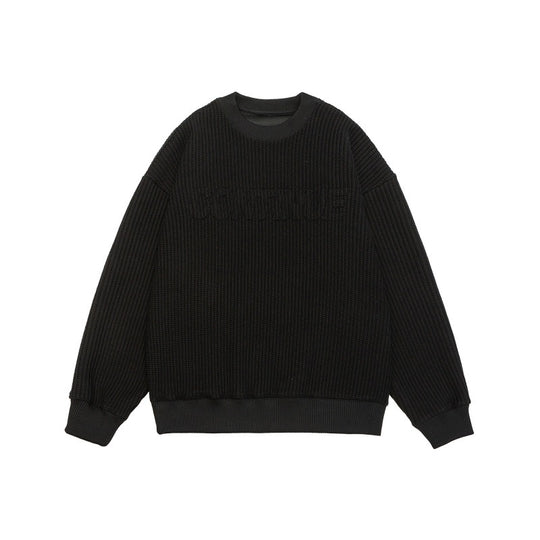 Unisex Boxy‑Strickpullover mit grober Rippenstruktur und Rundhalsausschnitt Shop Nory