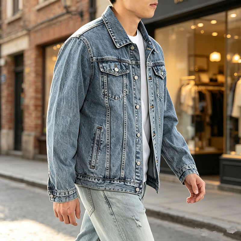 Herren Klassische Denimjacke mit modernen Akzenten Shop Nory