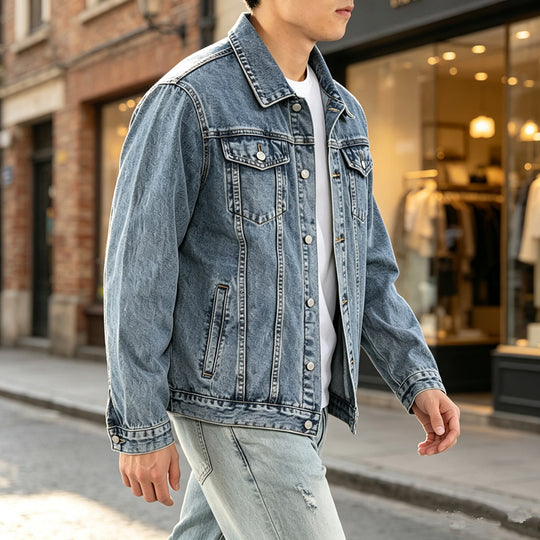 Herren Klassische Denimjacke mit modernen Akzenten Shop Nory