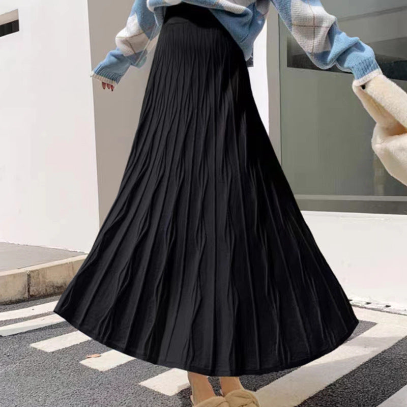 Damen Eleganter, gefalteter Maxirock Shop Nory