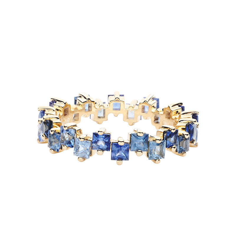 Damen modischer Ring mit mehrfarbigen Steinbesatz Shop Nory