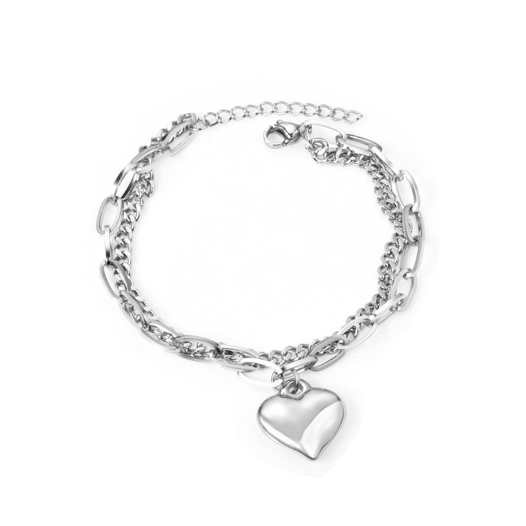 Damen Armband mit doppeltem Gliederdesign und luxuriösem Verschluss Shop Nory