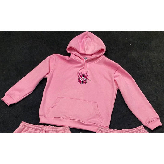 Damen weite Jogginghose mit elastischem Bund, Tunnelzug und gesticktem Emblem Shop Nory