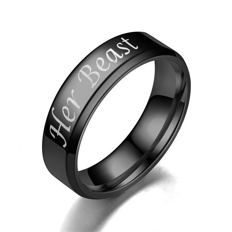 Herren Ring mit eingraviertem Liebesschriftzug aus hochwertigem Edelstahl Shop Nory